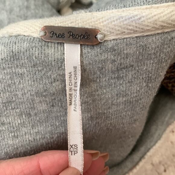 Free People Capture The Moment Confetti Knit Hooded Zip Midi Sweater Cardi Coat - Picture 5 of 6